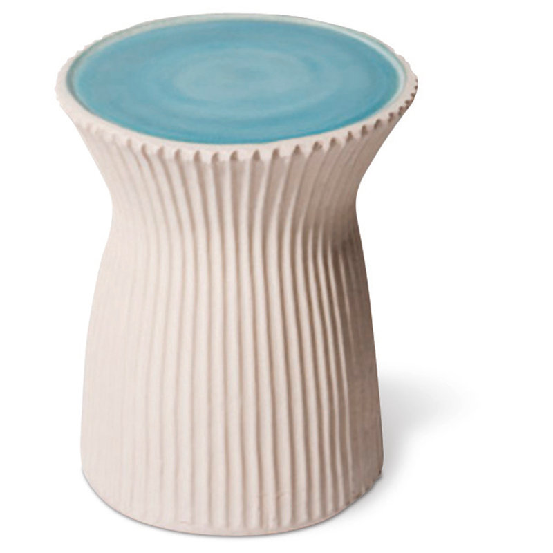 SeasonalLiving Ridged Ceramic Accent Stool Wayfair